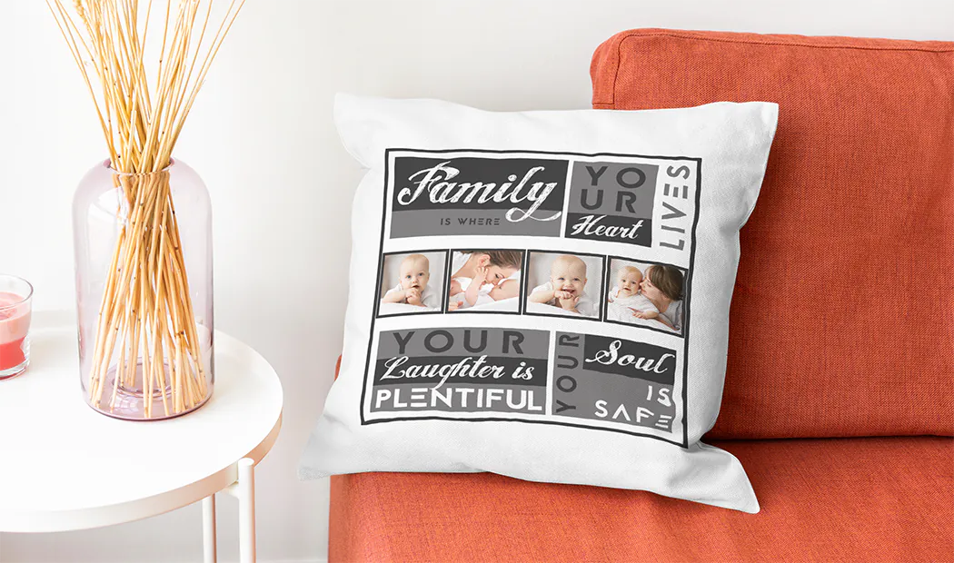 Family Mosaic Pillow Design Your Own Photo Pillow