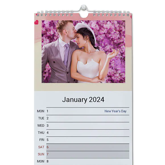 Pink Love Kitchen Calendar