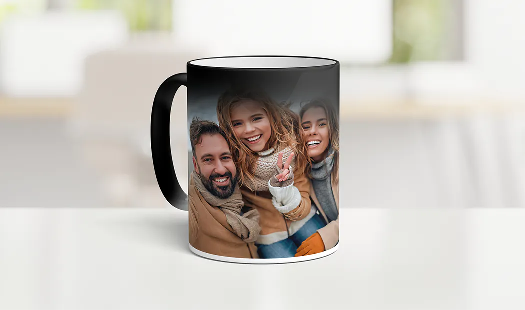 Magic Mug|Magic Mug|Three mugs: one empty (blank), one half full (half an image) and one full (full image)|Magic Mug|Magic Mug|Magic Mug|||||