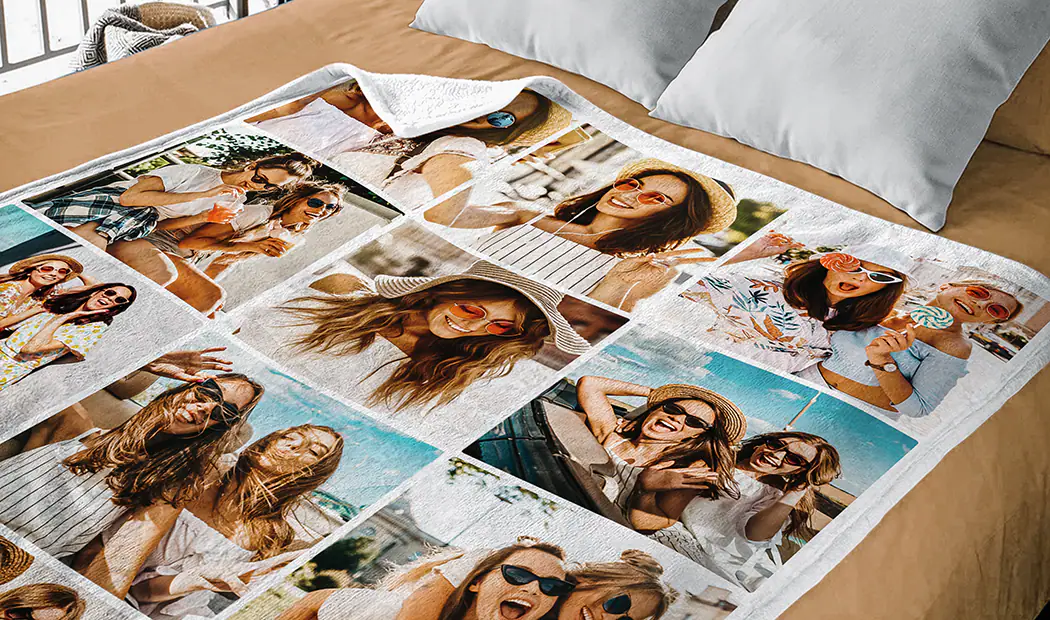 Photo Blankets Pillows Personalised Bedding Up to 60 OFF