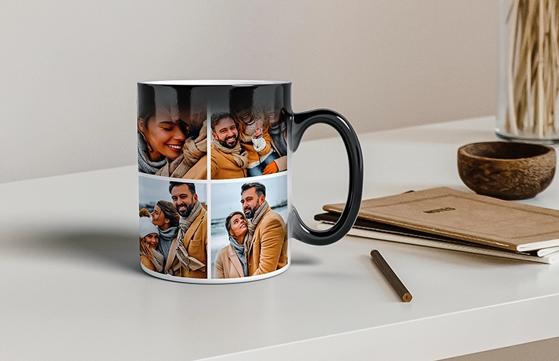 Magic Mug|Magic Mug|Three mugs: one empty (blank), one half full (half an image) and one full (full image)|Magic Mug|Magic Mug|Magic Mug|||||