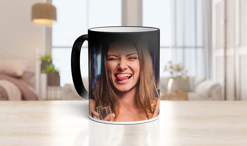 Magic Mug|Magic Mug|Three mugs: one empty (blank), one half full (half an image) and one full (full image)|Magic Mug|Magic Mug|Magic Mug|||||