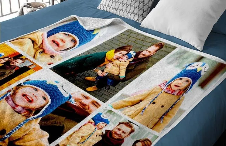 Personalised picture online blanket