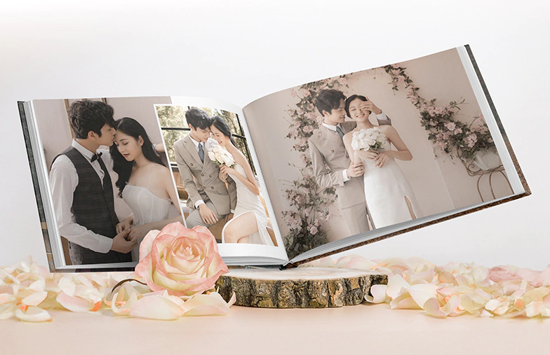 Monogram Wedding Photo Album Personalized Photo Book 5x7 -   Wedding  photo albums, Monogram wedding, Anniversary photo album