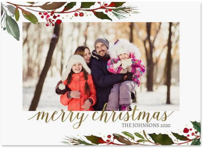 Merry Christmas Sprigs holiday card